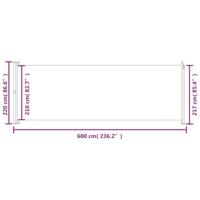 VidaXL Tuinscherm uittrekbaar 220x600 cm rood - thumbnail