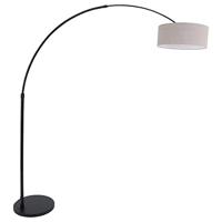 Steinhauer Vloerlamp Sparkled light 9900 zwart kap grijs linnen - thumbnail