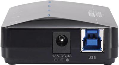 Renkforce USB 3.2 Gen 1-hub 4 + 1 poorten Met snellaadpoort, Met status-LEDs Zwart - thumbnail