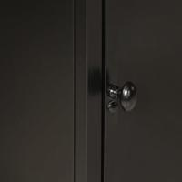 Badkamerkast 40x27x90 cm ijzer en massief mangohout - thumbnail