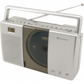 Soundmaster RCD1185 draagbare radio met cd-speler, audioboekfunctie, draagbare radio, keukenradio