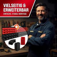 Wandpaneel met 30 opbergboxen - thumbnail