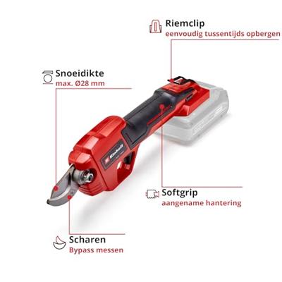 Einhell GE-LS 18 Li Solo - Accu Snoeischaar | 18V | Zonder accu en lader - 3408300 3408300 - thumbnail