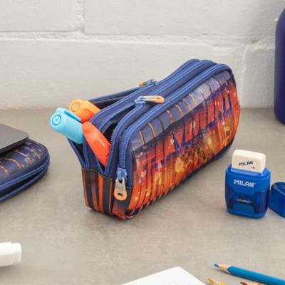 Pennenetui met 3 vakken Milan Fizz 22 x 11 x 6,5 cm