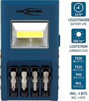 Ansmann 1600-0303 Op batterijen werkende werkplaatslamp WL180B met bithouder Energielabel 2021 n.v.t. - thumbnail