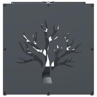 Brandhoutrek 40x40x40 cm koudgewalst staal antracietkleurig - thumbnail