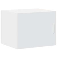 Opbergkast smal 50x42,5x225 cm bewerkt hout wit - thumbnail