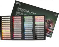 Mungyo Gallery soft pastel set, l: 6,5 cm, dikte 10 mm, diverse kleuren, 48 stuk/ 1 doos - thumbnail