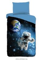 Good Morning Kinderdekbedovertrek "astronaut in de ruimte" - Blauw - (140x200 cm) - Katoen - thumbnail