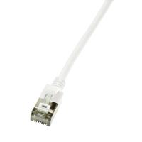 LogiLink CQ9041S RJ45 Netwerkkabel, patchkabel CAT 6A U/FTP 1.50 m Wit Extreem dun, Vlambestendig, Flexibel, Folie afscherming, Halogeenvrij, Snagless, - thumbnail