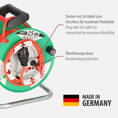 Brennenstuhl Garant® G IP44 Tuinhaspels 23+2m H05VV-F3G1.5 - 1098550001 - thumbnail