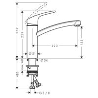 Hansgrohe Focus E2 keukenkraan RVS look 31806800 - thumbnail