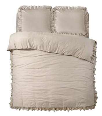 Sleeptime Ruffles Taupe 240 x 200/220 cm