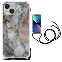 iPhone 14 Plus Anti-Shock Hoesje Marmer Grijs - thumbnail