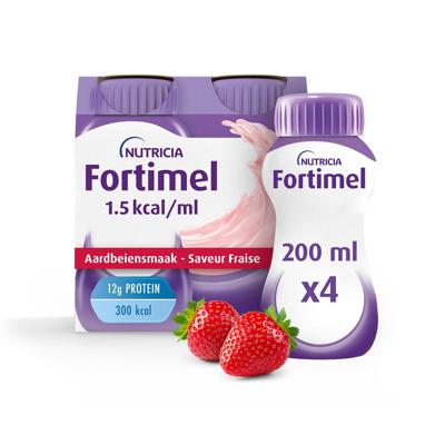 Fortimel 1.5kcal Aardbei 4x200ml