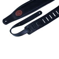 Levys Leathers MSS2-BLK gevoerd lederen gitaarband, zwart - thumbnail