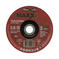 Flexovit MAXX 3 Inox doorslijpschijf NQ60Y T41 T - 125x1x22,23 mm - thumbnail