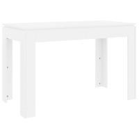 Eettafel 120x60x76 cm bewerkt hout wit - thumbnail