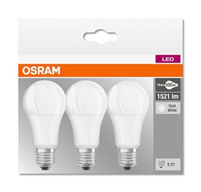 OSRAM HOMELIGHTING 4058075819559 LED-lamp Energielabel F (A - G) E27 Peer 13 W = 100 W Neutraalwit (Ø x l) 60 mm x 118 mm 3 stuk(s)