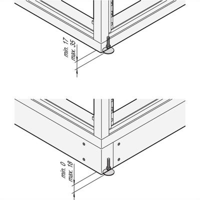 nVent SCHROFF 21101201 19 inch Stelvoet voor patchkast