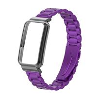 Metalen schakelband met case - Paars - Xiaomi Smart band 7 Pro - thumbnail
