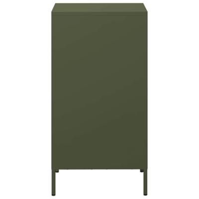 Dressoir 35x39x73,5 cm koudgewalst staal olijfgroen