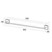 Handdoekrek Tiger Onu 59 cm RVS Geborsteld - thumbnail