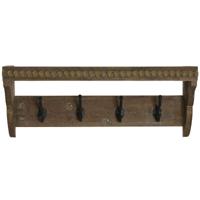 Wandkapstok Home ESPRIT Bruin Zwart Hout Metaal 67 x 17 x 27 cm - thumbnail