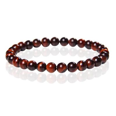 6mm Memphis Natuursteen Armband - Red Tiger Eye 6mm Memphis Natuursteen Armband - Red Tiger Eye