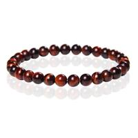 6mm Memphis Natuursteen Armband - Red Tiger Eye - thumbnail