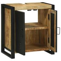 Wastafelkast met plank Bruin 55 x 35 x 60 cm Massief Mango Hout - thumbnail