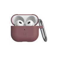 U by UAG [U] Dot Silicone Case voor de Apple AirPods 2021 Case - [Soft-Touch siliconen, karabijnhaak, Lightning connector afdekking, status LED zichtbaar, draadloos opladen compatibel] - aubergine - thumbnail