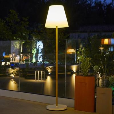 Vloerlamp op zonne-energie en oplaadbaar - LUMISKY - STANDY WOOD SOLAR - H150 cm - Dimbare warm witte LED