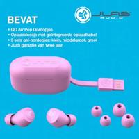 JLab Go Air Pop Hoofdtelefoons True Wireless Stereo (TWS) In-ear Oproepen/muziek Bluetooth Roze - thumbnail