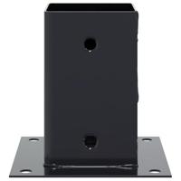 Paondervoeten vierkant 4st 91x91mm gepoedercoat staal antraciet - thumbnail