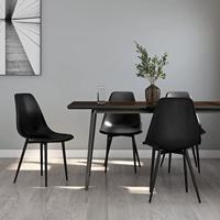Eetkamerstoelen 4 st PP zwart - thumbnail