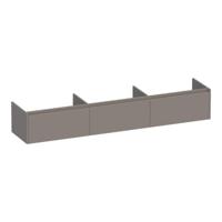 Brauer Embrace - Onderkast - 220 cm - met 3 Softclose Lades Greeploos en 0 cm - Sifon Uitsparingen - Mat Taupe - thumbnail