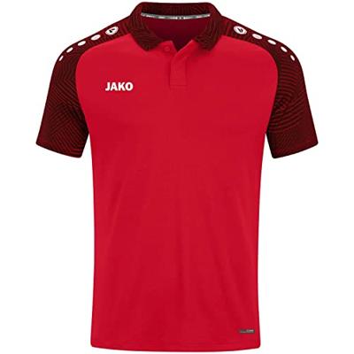 JAKO 6322K Polo Performance Kids - Rood/Zwart - 152