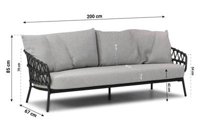 4SO Calpi 3-zits lounge bank incl. 3 kussens