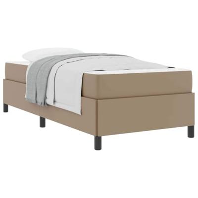 Bedframe met matras met matras Cappuccino 90 x 200 cm Kunstleer