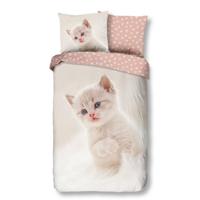 Good Morning Kinderdekbedovertrek "poes" - Ecru - (140x200/220 cm) - Katoen - thumbnail
