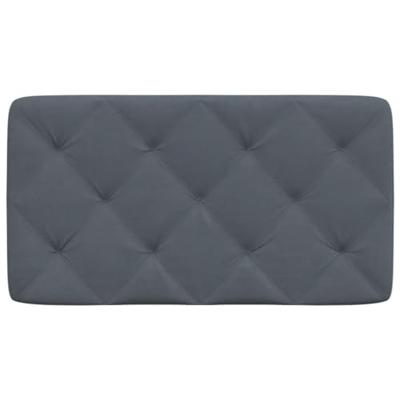 Hoofdbordkussen 80 cm fluweel donkergrijs