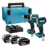 Makita DLX2189T3J Accu Combiset DDF484 + DTD153 18V 5.0Ah in Mbox - thumbnail