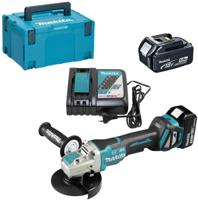 Makita DGA519RTJ Accu Haakse Slijper 125mm X-Lock 18V 5.0Ah accu´s - thumbnail