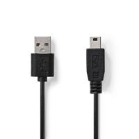 Nedis ccgt60300bk10 kabel usb 2.0 a male - mini 5-pins male 1,0 m zwart - thumbnail