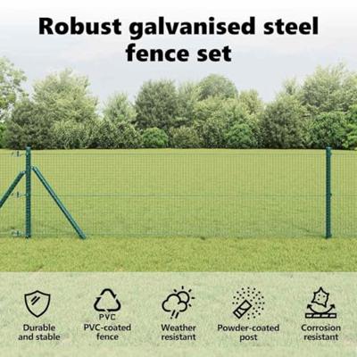 VidaXL Afrasteringspaal groen 10 x 0,8 m (19 x 19 mm gaas)