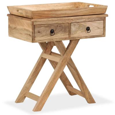 Bijzettafel 65x40x76 cm massief mangohout