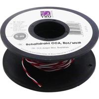 TRU COMPONENTS 1567407 Schakeldraad 2 x 0.20 mm² Rood, Wit 5 m - thumbnail