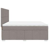 Boxspring met matras stof taupe 200x200 cm - thumbnail