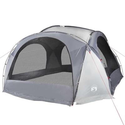 Partytent waterdicht wit en grijs - thumbnail